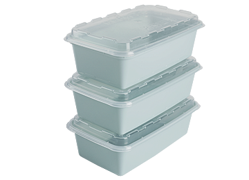 Set of 3 containers for aspic and jelly Family comfort, 0.92 L, gray mystery